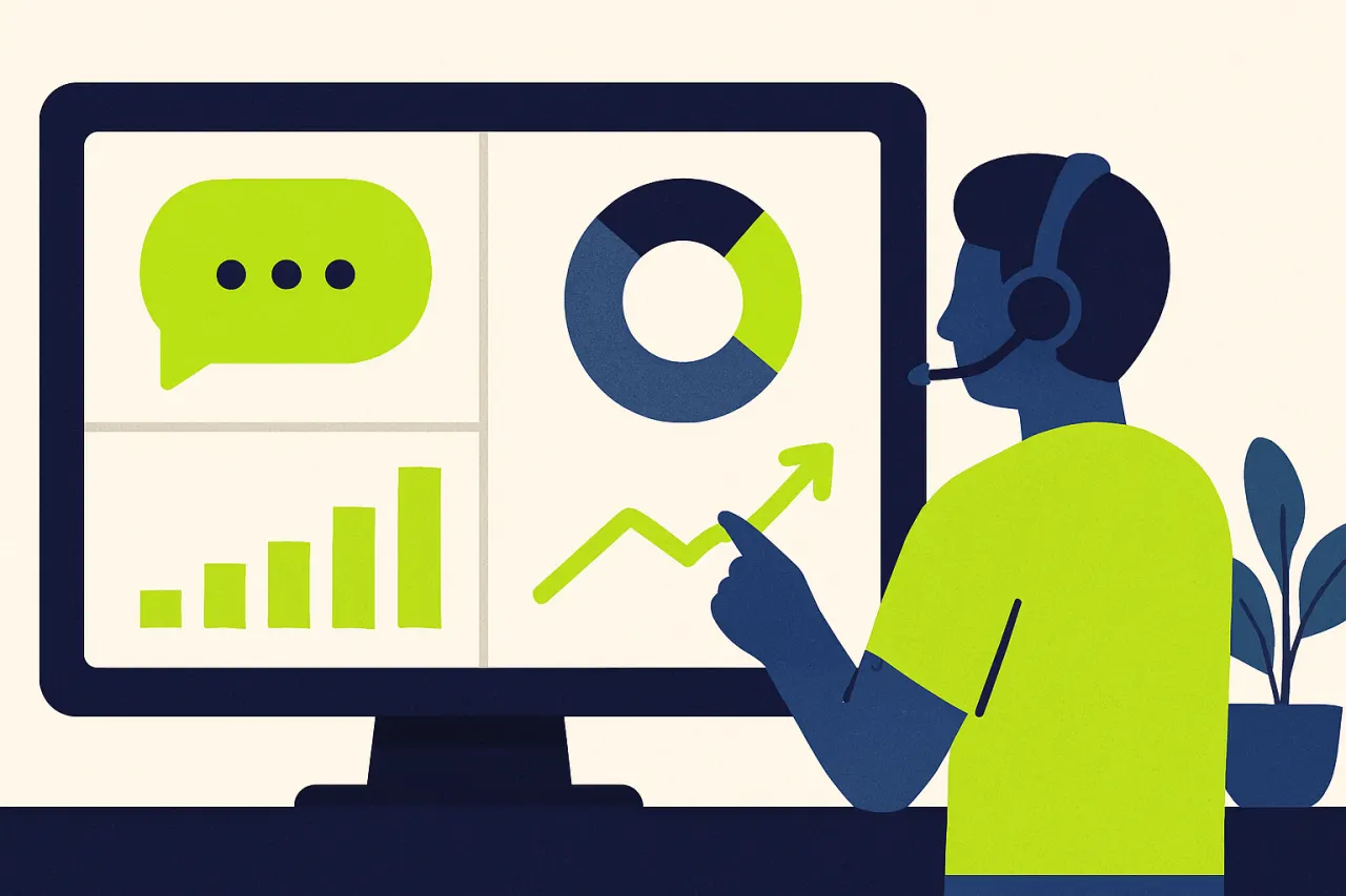 Dashboard met klantenservice-cijfers